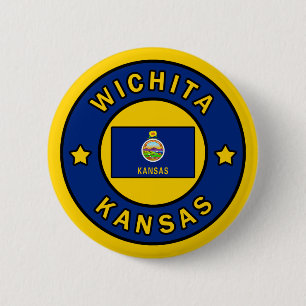 Badge Rond 5 Cm Wichita Kansas