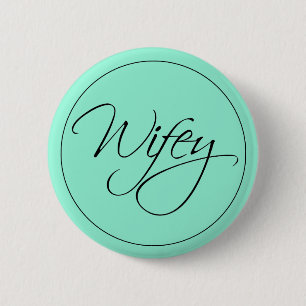 Badge Rond 5 Cm Wifey Calligraphie