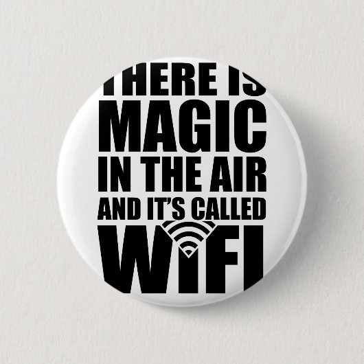 Badge Rond 5 Cm Wifi magique (Devant)