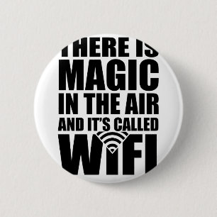Badge Rond 5 Cm Wifi magique