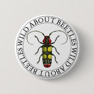 Badge Rond 5 Cm Wild About Beetles