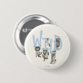 Badge Rond 5 Cm WILD | Wild Things et Max - Bleu (Devant & derrière)