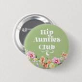 Badge Rond 5 Cm Wildflower auntie to be (Devant & derrière)