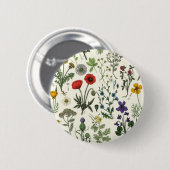 Badge Rond 5 Cm Wildflowers collage (Devant & derrière)