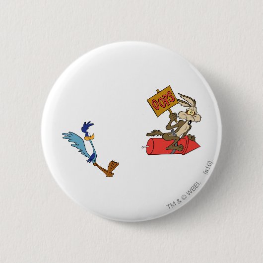Badge Rond 5 Cm WILE E. COYOTE™ et ROAD RUNNER™ (Devant)