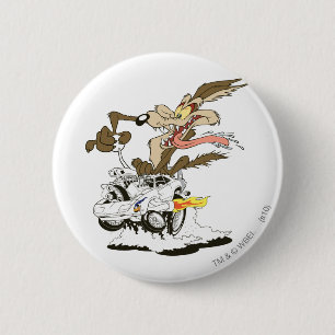 Badge Rond 5 Cm WILE E. COYOTE™ Pilote fou