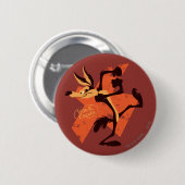 Badge Rond 5 Cm WILE E. COYOTE™ Préparation À L'Exécution (Devant & derrière)