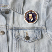 Badge Rond 5 Cm Will Shakespeare (En situation)