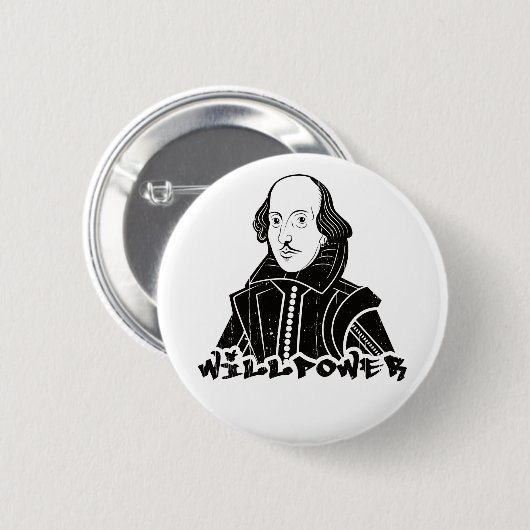 Badge Rond 5 Cm Will Shakespeare Portrait (Devant & derrière)