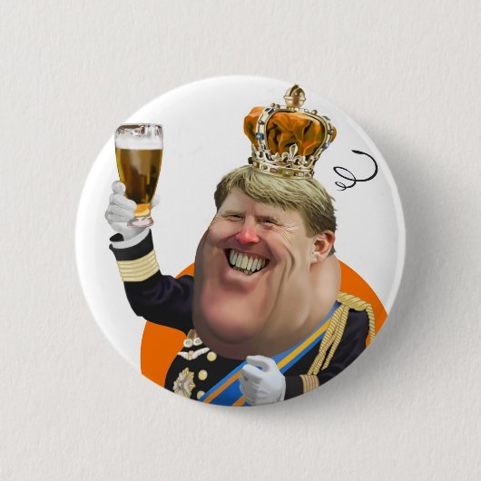Badge Rond 5 Cm Willem Alexander button (Devant)