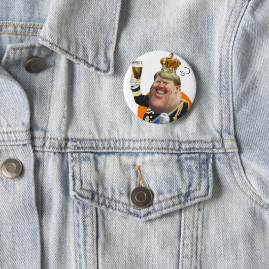 Badge Rond 5 Cm Willem Alexander button (En situation)