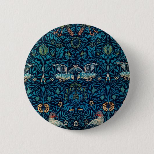 Badge Rond 5 Cm william morris (Devant)