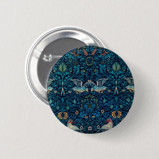Badge Rond 5 Cm william morris (Devant & derrière)