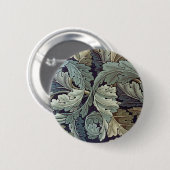 Badge Rond 5 Cm William Morris Acanthus Feuilles (Devant & derrière)