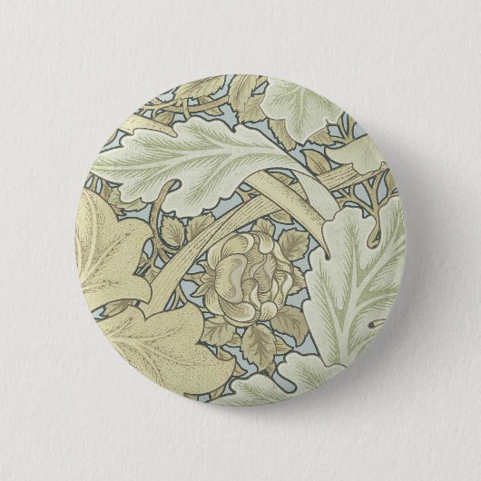 Badge Rond 5 Cm William Morris Acanthus St James Wallpaper (Devant)