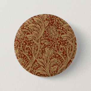 Badge Rond 5 Cm William Morris Arcadia Floral Garden Fleur Classiq