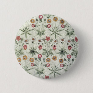 Badge Rond 5 Cm William Morris Daisy Floral Fond d'écran Motif