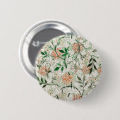 Badge Rond 5 Cm William Morris Jasmine Garden Flower Classic (Devant & derrière)