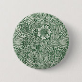 Badge Rond 5 Cm william morris marigold fleurs vertes (Devant)