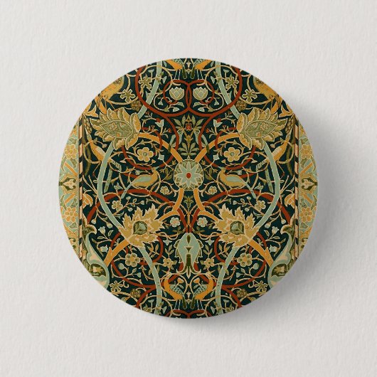 Badge Rond 5 Cm William Morris Perse Art oriental de la moquette (Devant)