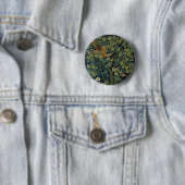 Badge Rond 5 Cm William Morris Pheasier Bois Bois (En situation)