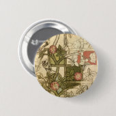 Badge Rond 5 Cm William Morris - Trellis (Devant & derrière)