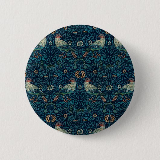 Badge Rond 5 Cm William Morris Vintage (Devant)