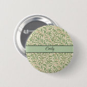 Badge Rond 5 Cm William Morris Willow Bough Garden Flower Classic (Devant & derrière)