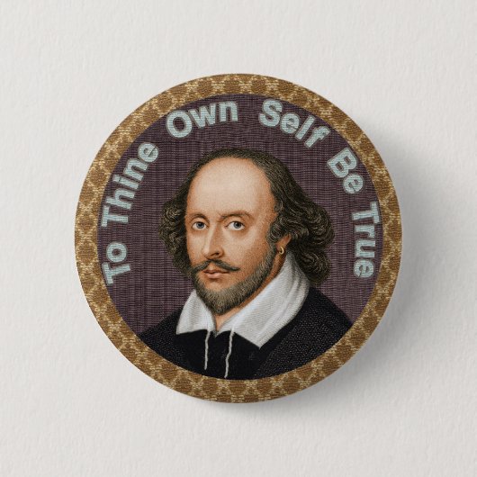 Badge Rond 5 Cm William Shakespeare (Devant)