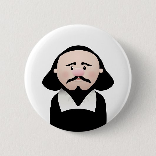 Badge Rond 5 Cm William Shakespeare (Devant)