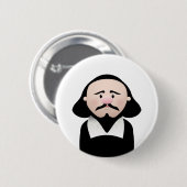Badge Rond 5 Cm William Shakespeare (Devant & derrière)