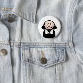 Badge Rond 5 Cm William Shakespeare (En situation)