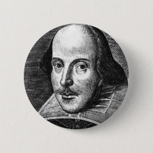 Badge Rond 5 Cm William Shakespeare