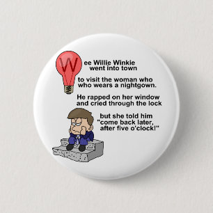 Badge Rond 5 Cm Willie petit Winkie