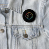 Badge Rond 5 Cm Wind Shind River Star Thunder Sky Cat Feline Pull (En situation)