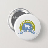Badge Rond 5 Cm Windhound de soie (Devant & derrière)