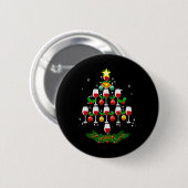 Badge Rond 5 Cm Wine Christmas Tree Ornaments Xmas Pajama Men Wom (Devant & derrière)