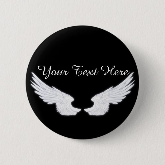 Badge Rond 5 Cm Wings de Falln White Angel (Devant)