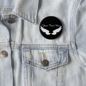 Badge Rond 5 Cm Wings de Falln White Angel (En situation)