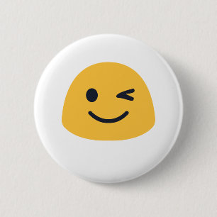 Badge Rond 5 Cm Wink Emoji