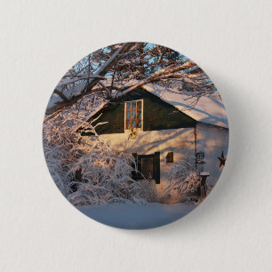 Badge Rond 5 Cm Winter Wonderland