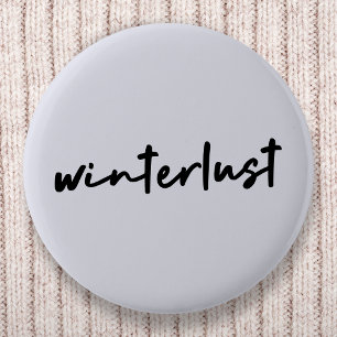Badge Rond 5 Cm Winterlust Noël minimaliste moderne hiver