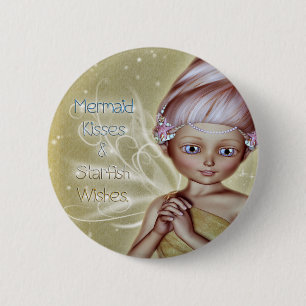 Badge Rond 5 Cm Wis Starfish