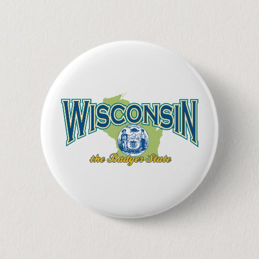 Badge Rond 5 Cm Wisconsin (Devant)
