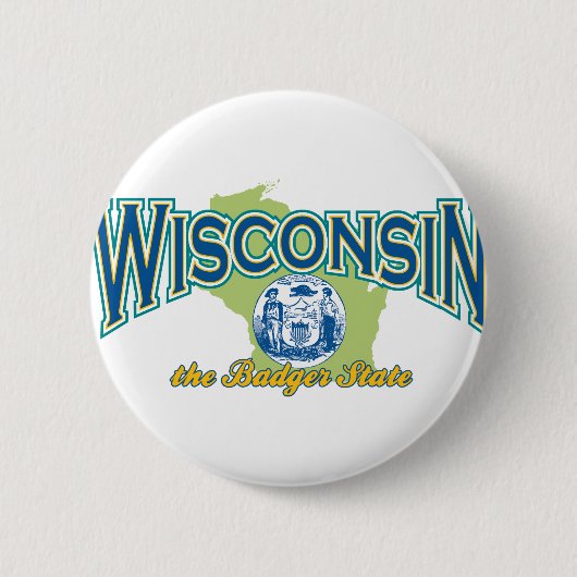 Badge Rond 5 Cm Wisconsin (Devant)