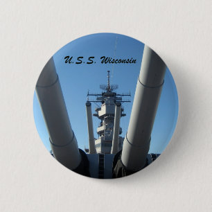 Badge Rond 5 Cm WIsconsin américain