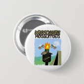 Badge Rond 5 Cm Wisconsin Mosquitoes Cartoon (Devant & derrière)