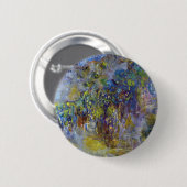 Badge Rond 5 Cm Wisteria (moitié droite) par Claude Monet (Devant & derrière)