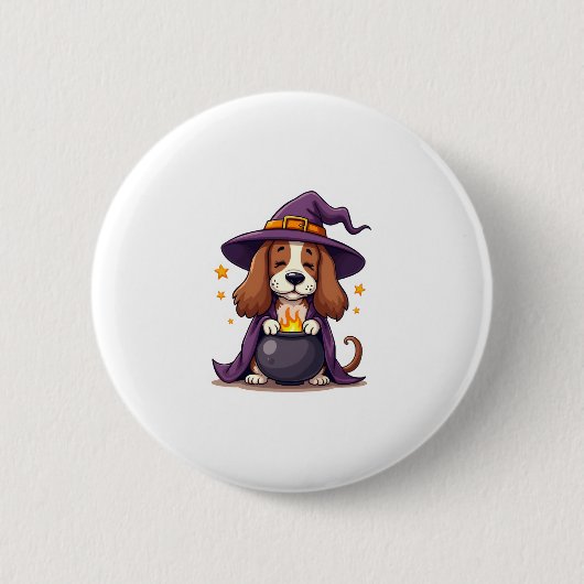 Badge Rond 5 Cm Witch Basset Brew (Devant)
