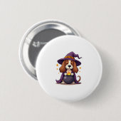 Badge Rond 5 Cm Witch Basset Brew (Devant & derrière)